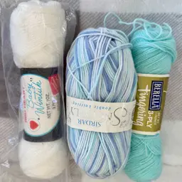 3 Skeins Assorted Baby Yarn