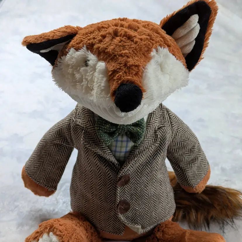 Anthropologie Plush Fox Stuffed Animal Bowtie Suit Jacket Toy Kids Dressed 2015