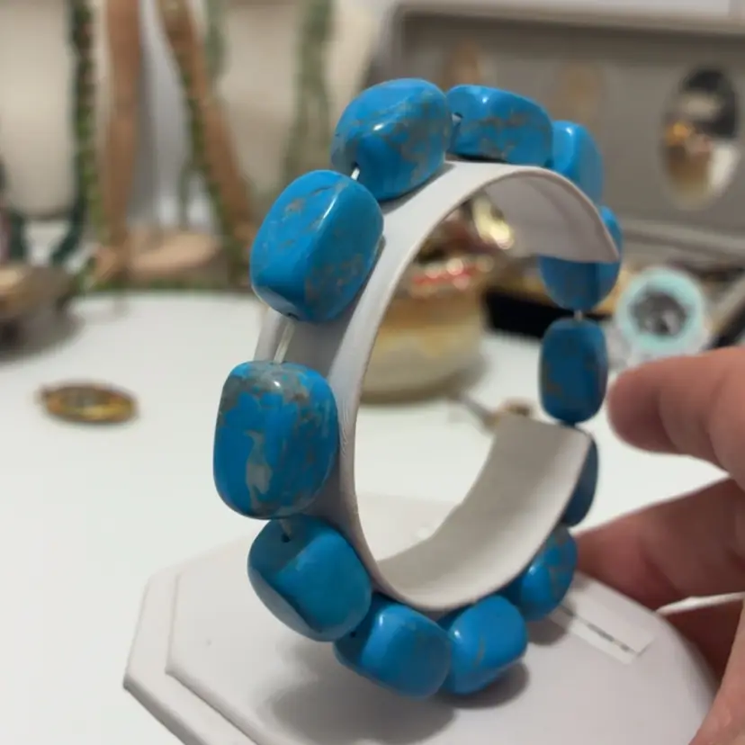 Blue Stone Stretch Bracelet