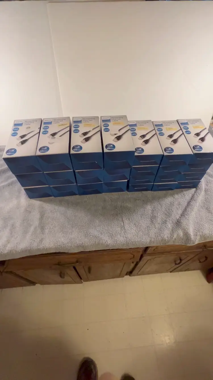 24 Philips Ethernet Cable Cat5e 12-50’ 12-25’ NIB - SKU 8123