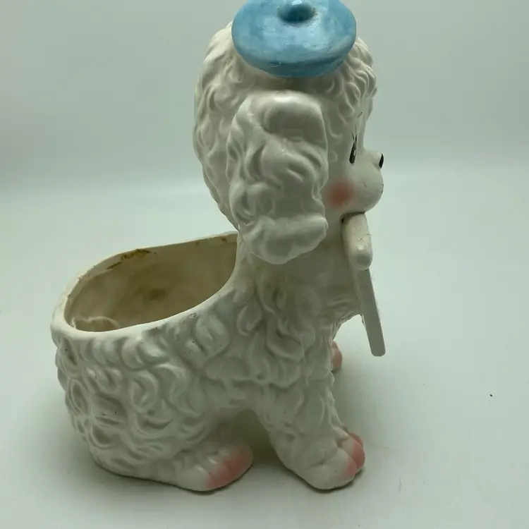 Vintage Napco Get Well Poodle Planter