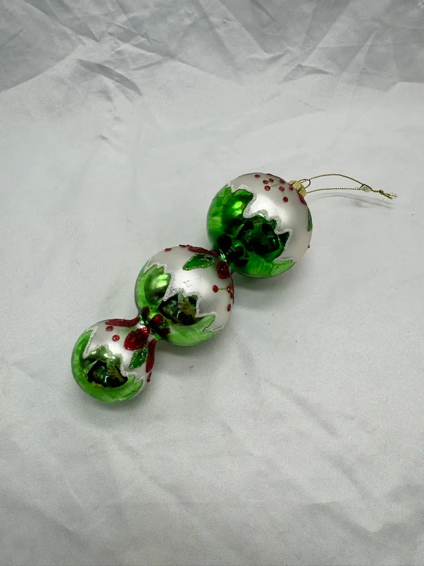VTG Glass Blown Christmas Ornament