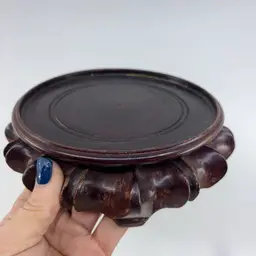 Solid Wood Ornate Plant Vase Stand 2H Inside Dimension 5.5”