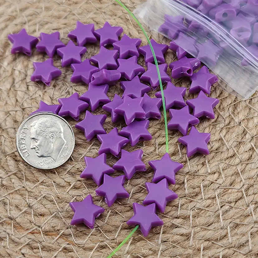 100pcs 10MM Acrylic Star Beads #BC149