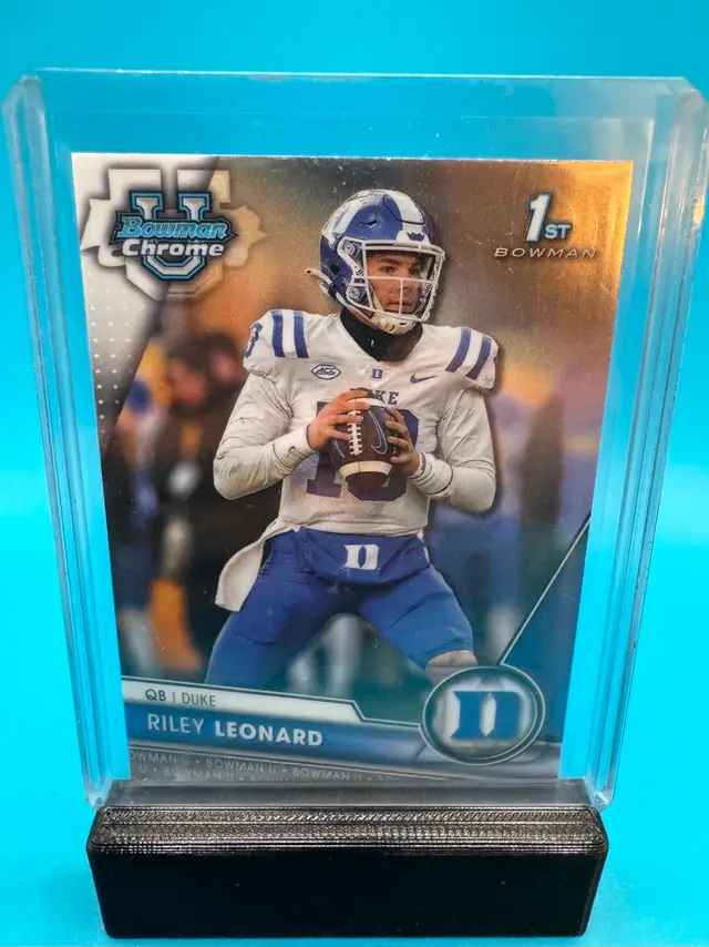 Riley Leonard 1st Bowman Chrome U Duke Blue Devils