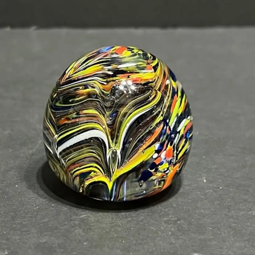 MARKDOWN! Multicolor Swirl Small Vintage Paperweight ~2.25” x 2.25” diameter