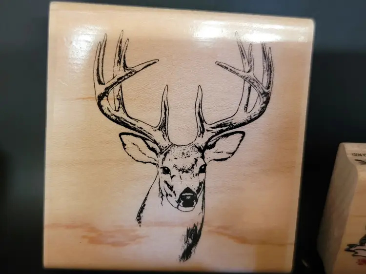 Lot of 14 - Wilderness Wildlife Yukon Deer Eagle wood mounted rubber stamps