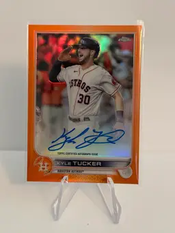 Kyle Tucker 2022 Topps Chrome True Orange Refractor Auto #16/25
