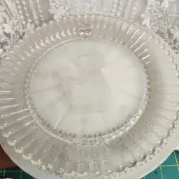 Clear Glass kids Praying Plate