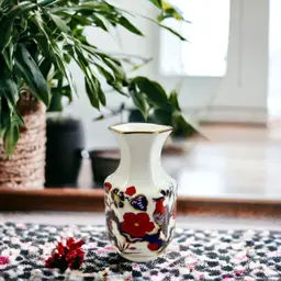 Vintage Aynsley Imari Style Miniature Vase – Bone China – Hexagonal – England 🇬🇧