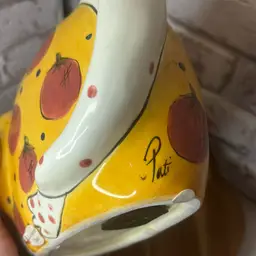 Bank Cat With Apples And Signed Pati