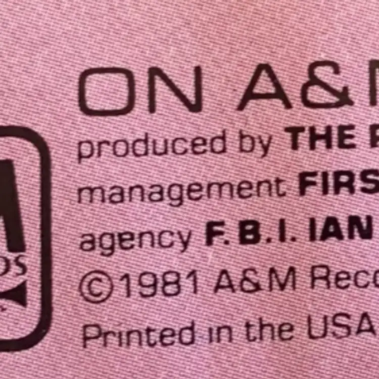 VINTAGE 1982 Police ‘Ghost In The Machine’ tour record store promo poster