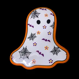 54. Temptations Halloween Ghost Covered Candy Trinket Dish 10 Ounce - Retired