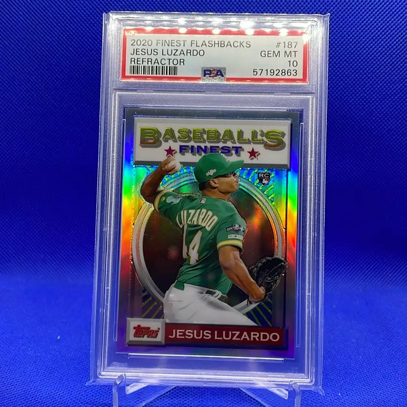 2020 Finest Flashbacks Jesus Luzardo Refractor RC PSA 10 GEM MINT Athletics Philadelphia Phillies