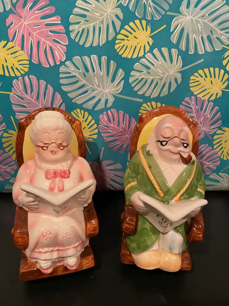 Vintage Lefton Retirement Fun Banks