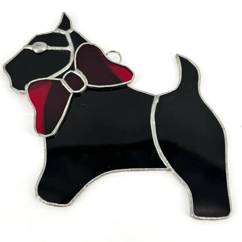 Stained Glass Suncatcher Scottish Terrier