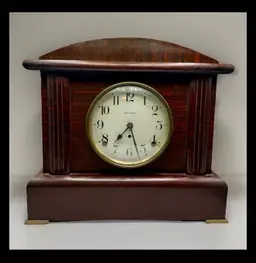 Antique Seth Thomas Adamantine 8 Day Rosewood Mantle Clock, UNTESTED