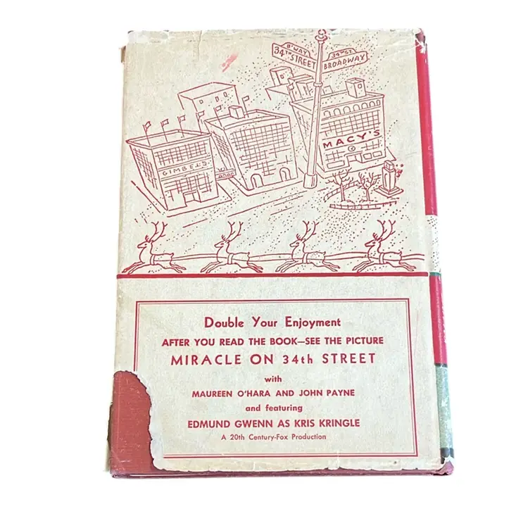 Miracle On 34th Street First Edition HC/DJ
1947 Christmas Movie Book