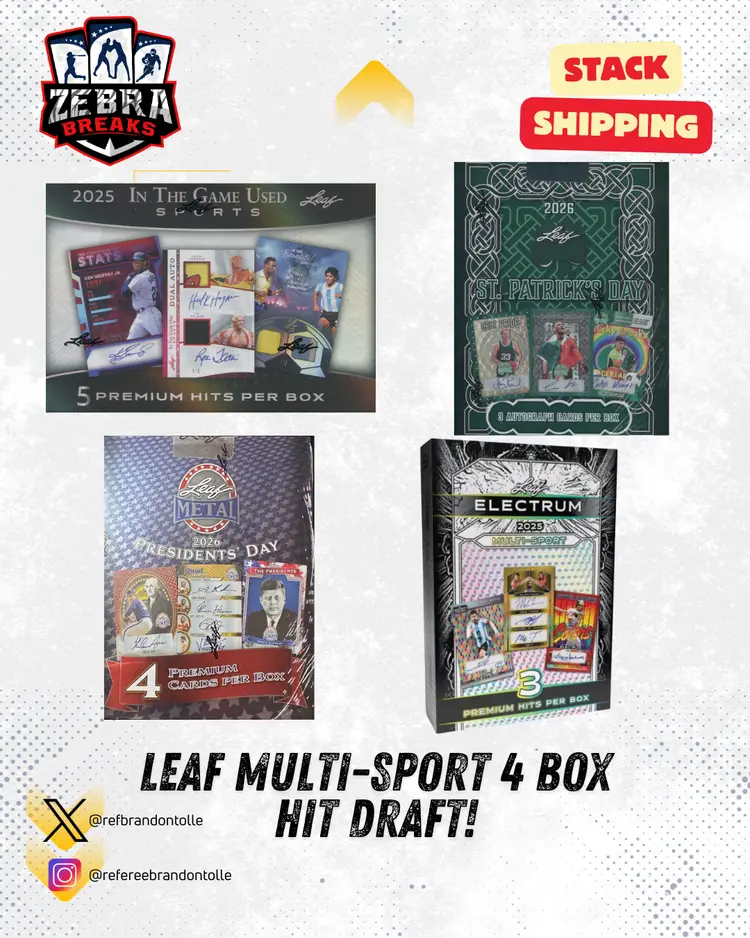 ZB 2692: 2025 Leaf Multi-Sport 4 Box Stack Hit Draft