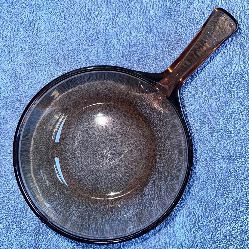 Vintage Amber Vision Corning 0.5L Sauce Pan USA. No Lid