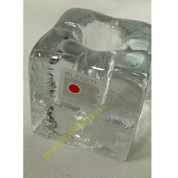 BLENKO ICE CUBE CANDLE HOLDER