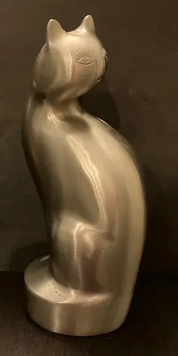 Heavy Metal Cat Figurine Decor Memorial Urn