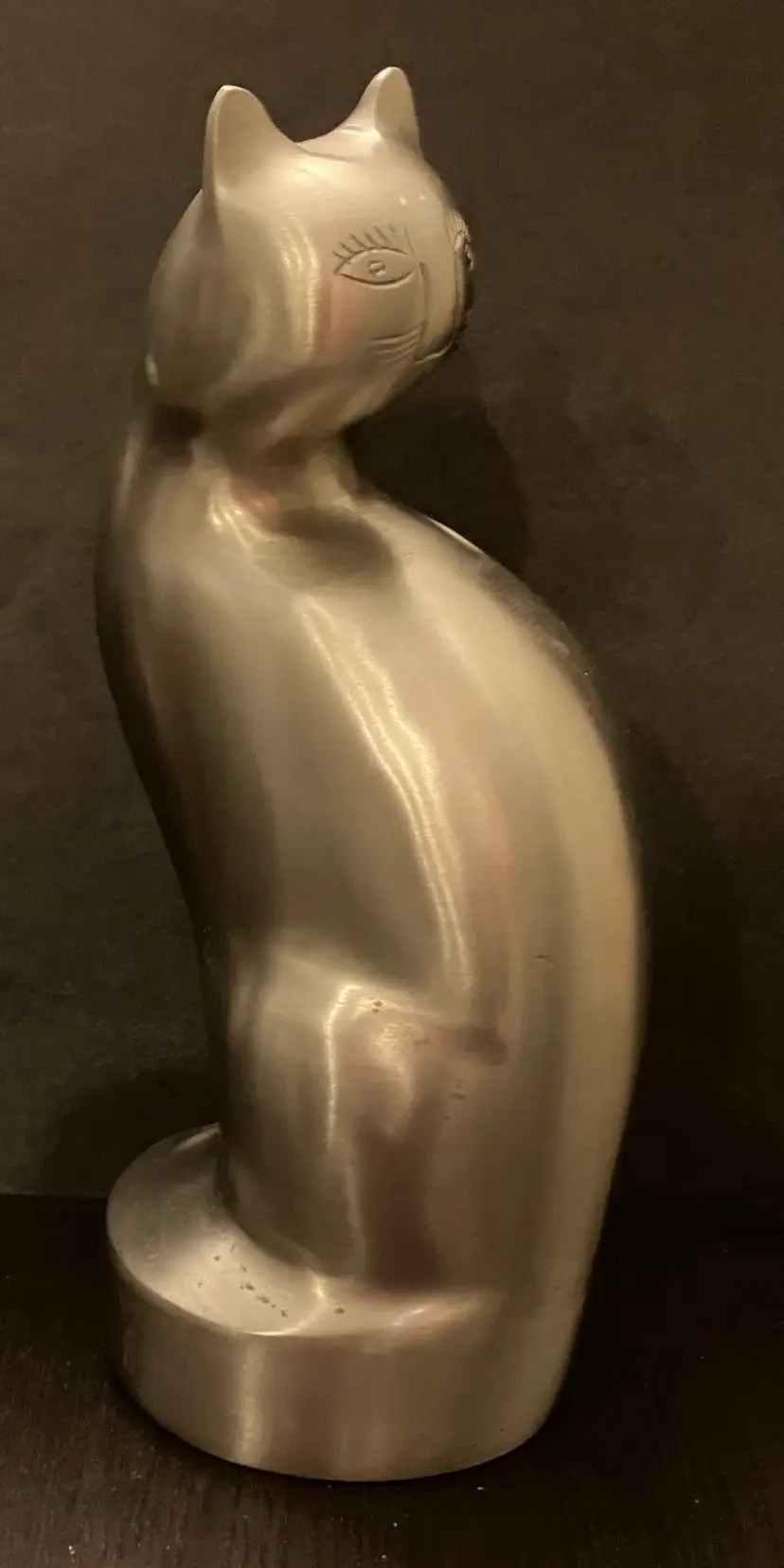 Heavy Metal Cat Figurine Decor Memorial Urn