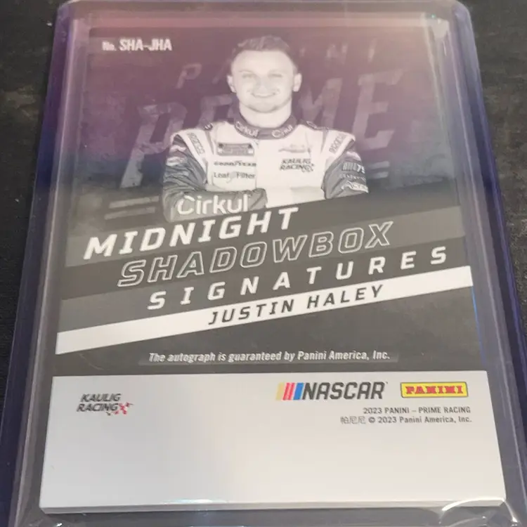 Justin Haley Midnight Shadowbox Signatures 12/25