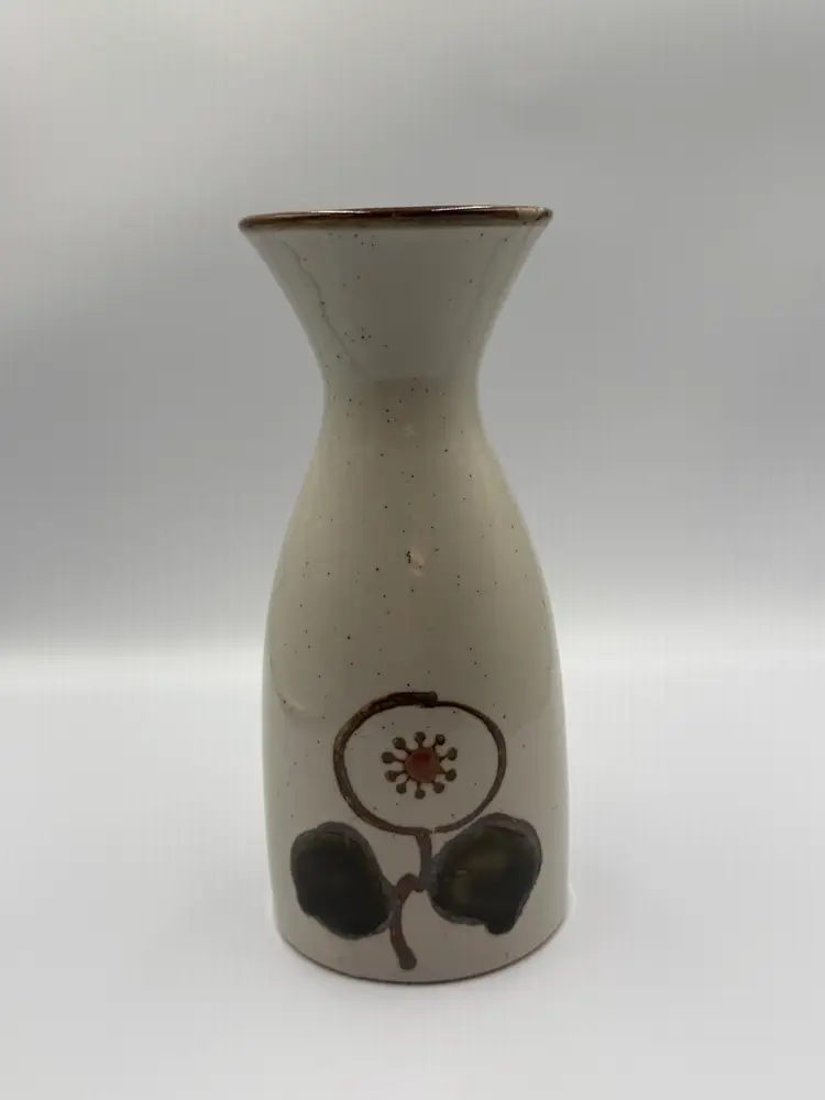 Otagiri 1970 Carafe Wine Chalice Stoneware Pansy Ceramic