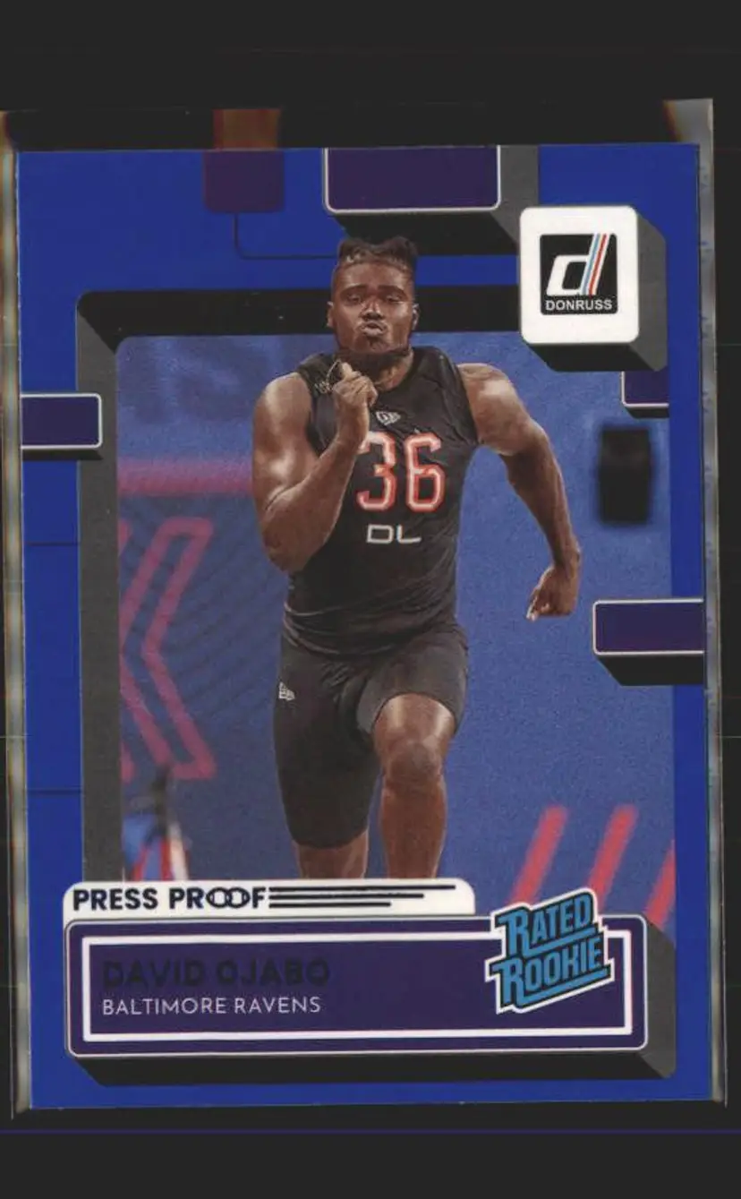 2022 Donruss #370 David Ojabo Blue Press Proof - (139) - Baltimore Ravens