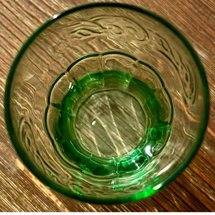 Vintage Green Tint Coca-Cola  Collector Mini Glass 4.25”