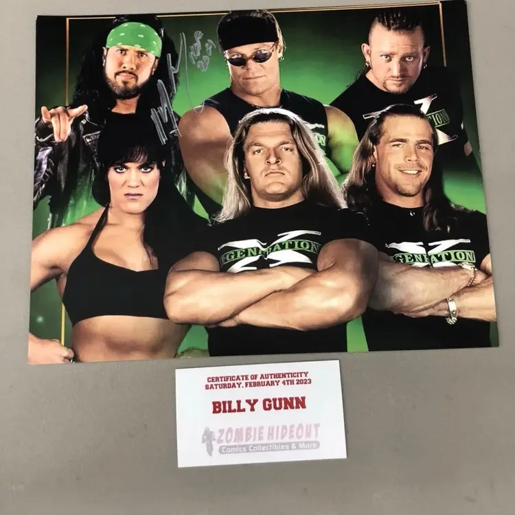 AEW BILLY GUNN Signed 8x10 WWE HOF DX Gunn Club Autograph STORE COA