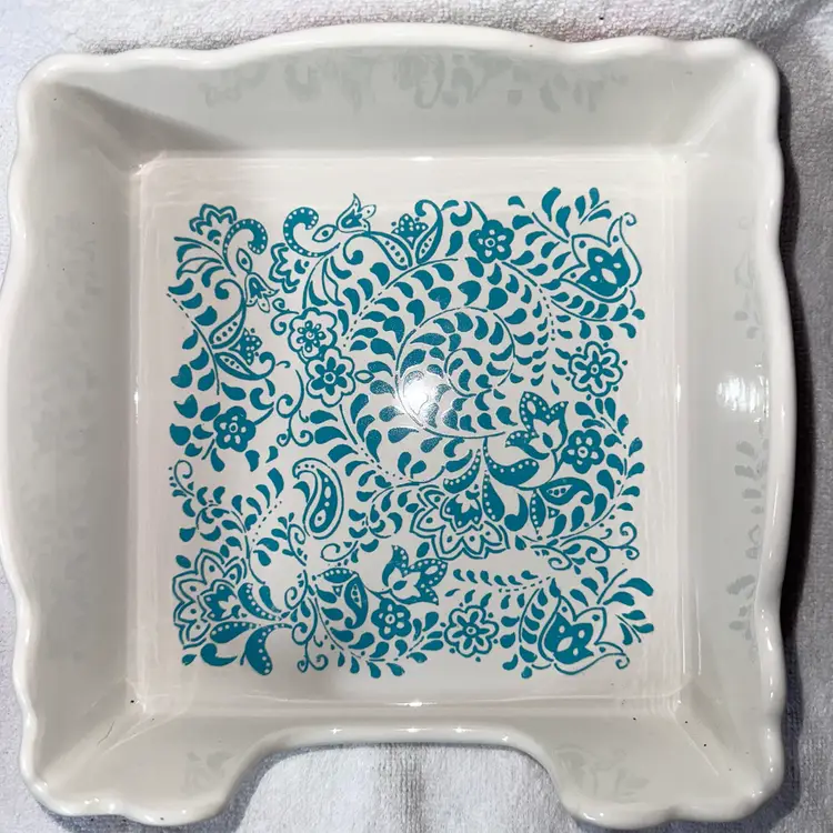 NWOT The Pioneer Woman Flea Market Ceramic Napkin Box 7.5” Square Floral