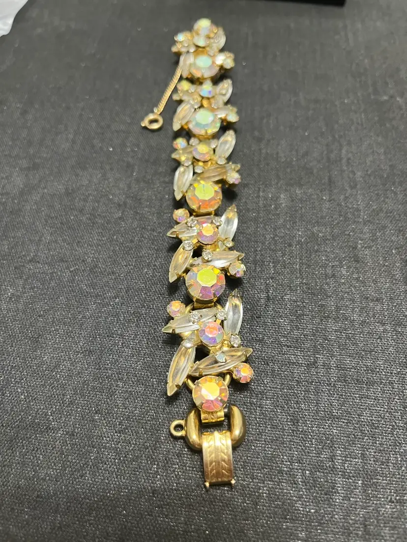 Juliana 5 Link AB Clear Rhinestone Bracelet 7”