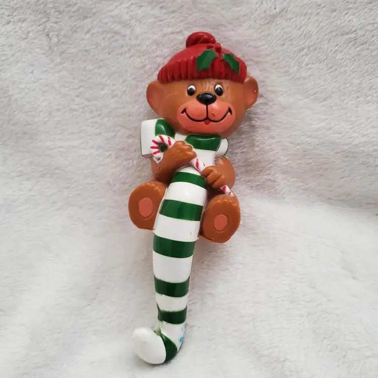 Vintage Christmas Bear Stocking Holder
