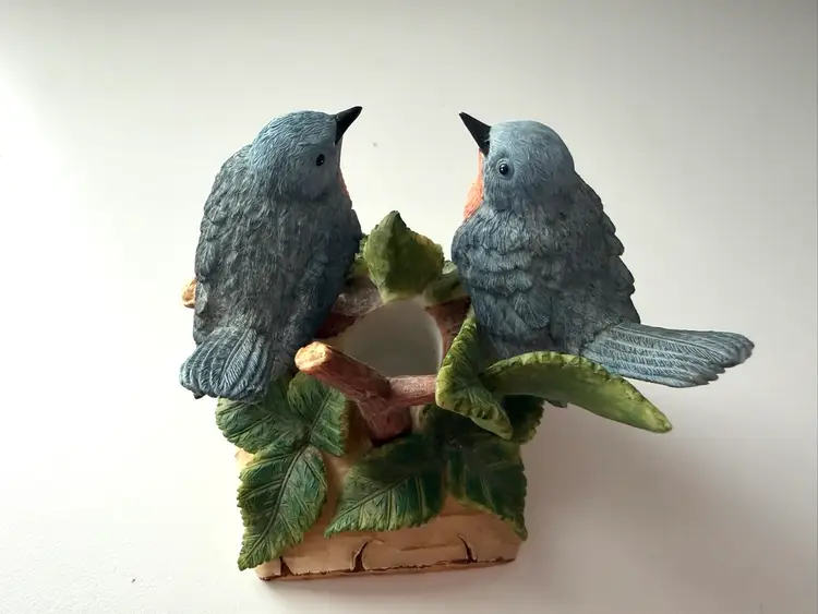 Candle Holder With 2 Birds
