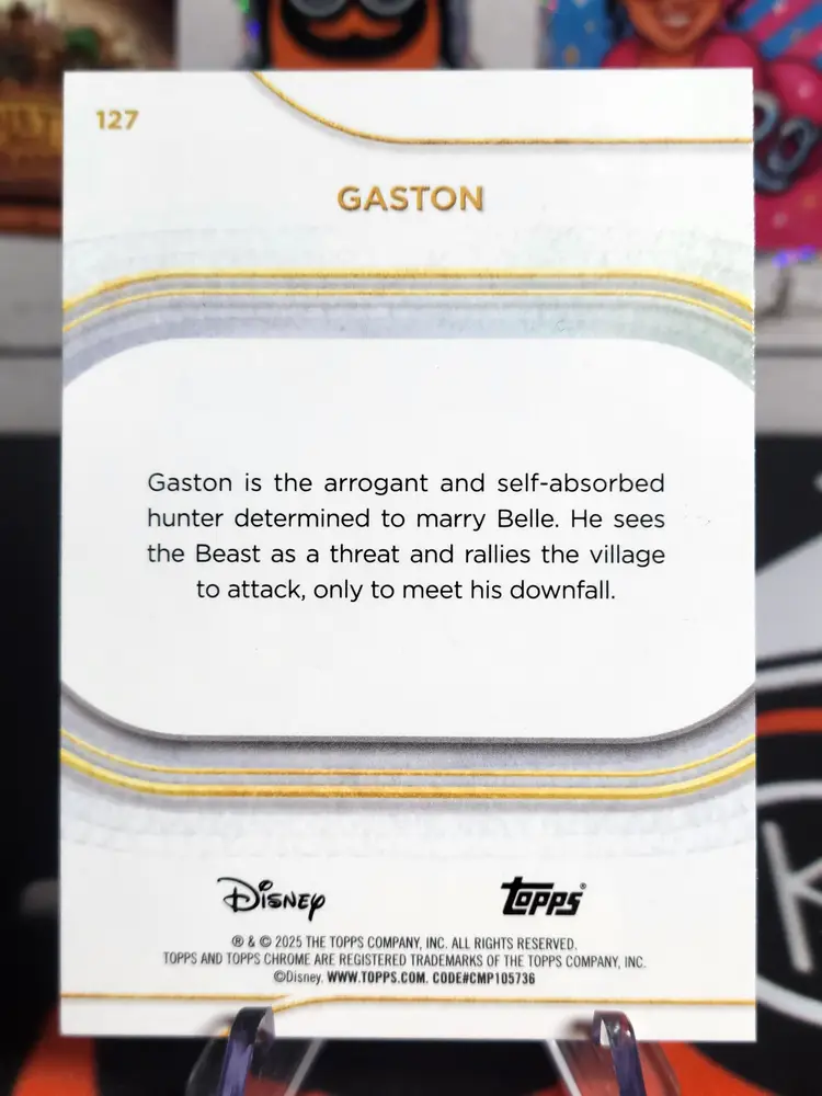 Gaston 2025 Topps Chrome Disney #127 Blue Refractor 78/150