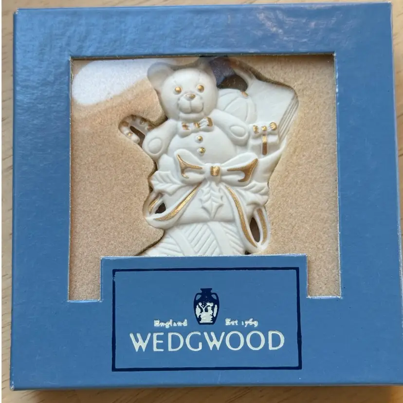 Wedgewood, Jasper White stocking ornament
