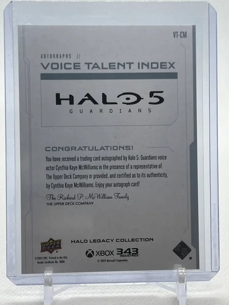 Halo Cynthia Kaye McWilliams Autograph