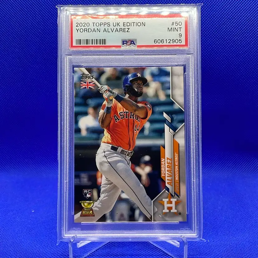 2020 Topps UK Edition Yordan Alvarez RC PSA 9 Houston Astros