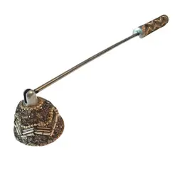 Candle Snuffer Ornate Gold Beaded Jeweled Pier One