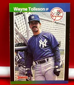 1989 Donruss Collector Baseball Trading Card Yankees Wayne Tolleson #659