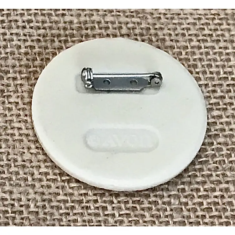 Vintage Avon Round Floral Porcelain Brooch Pin Grandmacore Granny Retro Feminine