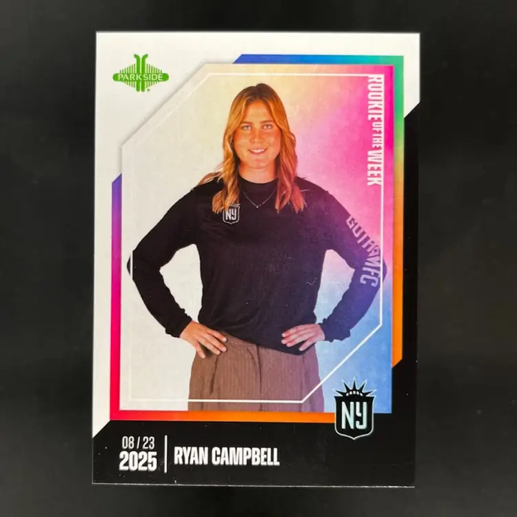 Ryan Campbell 2025 NWSL Parkside Pronto Rookie Of The Week Subscriber Exclusive /210 Soccer Card #ROW17