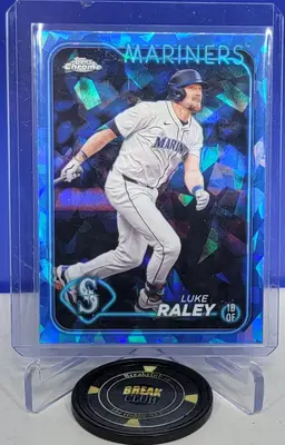 Luke Raley 2024 Topps Chrome Update Sapphire No. USCS-260 Seattle Mariners