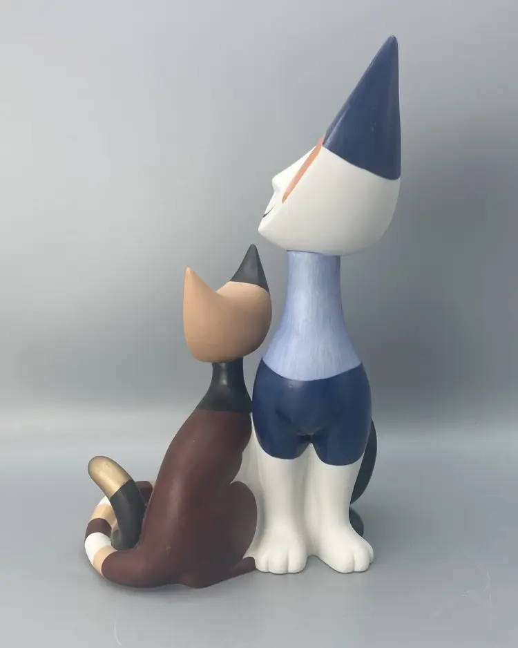 Vintage Signed Goebel Rosina Wachtmeister Cat "Angelo & Angelina" Figurine - 2003