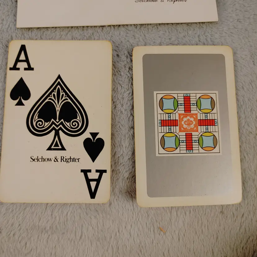 1 Single Swap Card - Playing Card. Limited Edition Parcheesi Backgammon Playing Cards. 1971 Toy Fair. Vintage. Ace of Spades. Dimension 2.5 x 3.5. Read description.