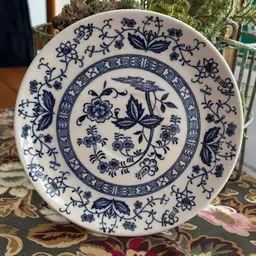 Blue Onion Cup Saucer Set Of 2