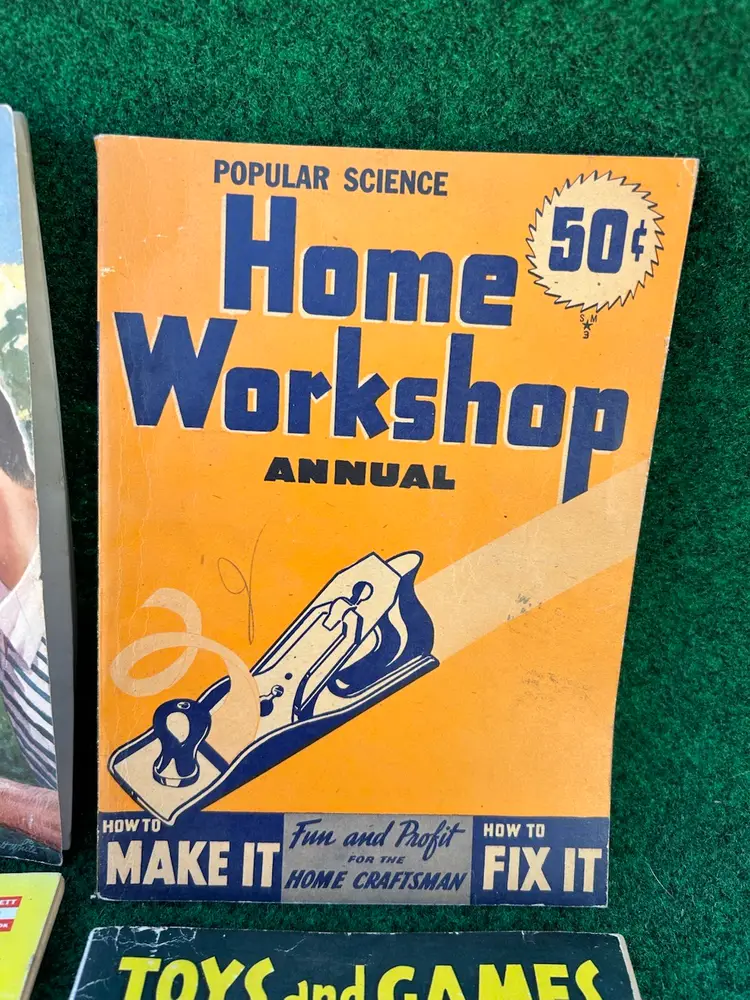 Lot Of Four Homework Workmanship, What To Make Popular Mechanics, Toys, And Games, Practical Electronics Magazines