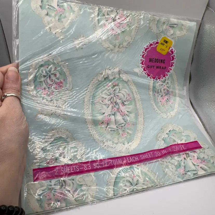 Vintage Wrapping Paper Wedding Theme NOS!